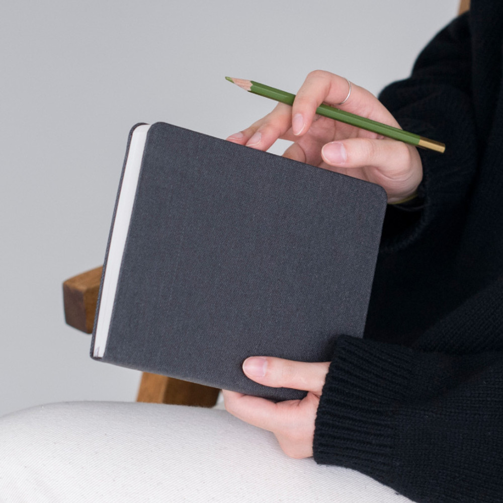 Dark Gray - Byfulldesign Making memory small and wide lined notebook