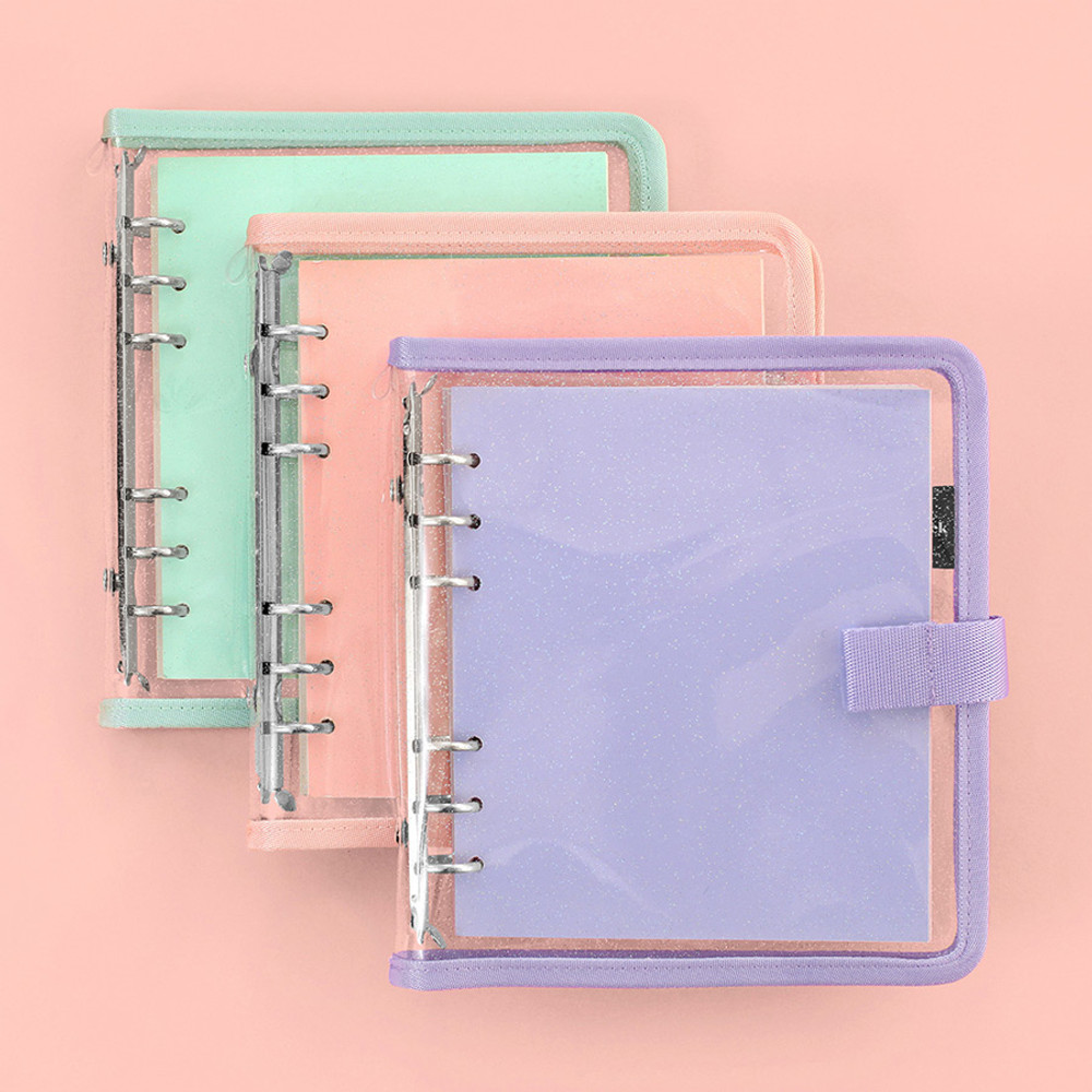 2NUL Cherry pick wide A6 6-ring PVC button binder