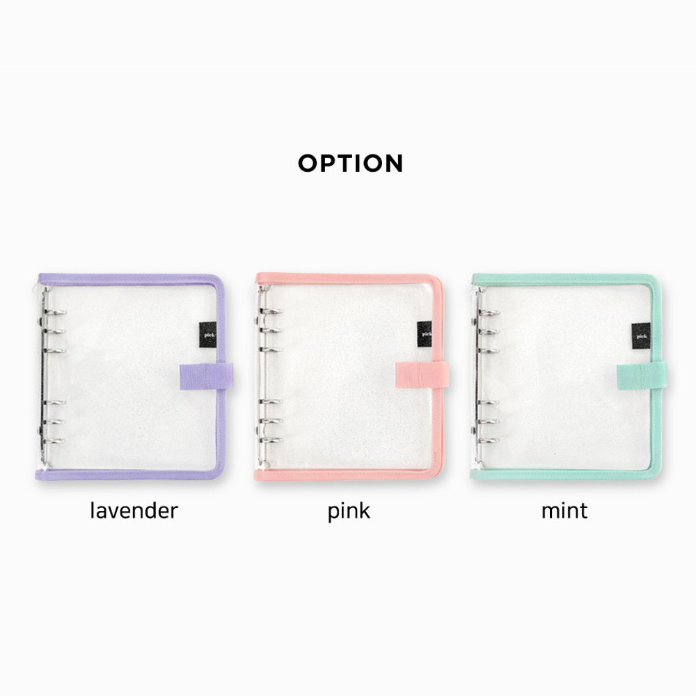 Colors - 2NUL Cherry pick wide A6 6-ring PVC button binder