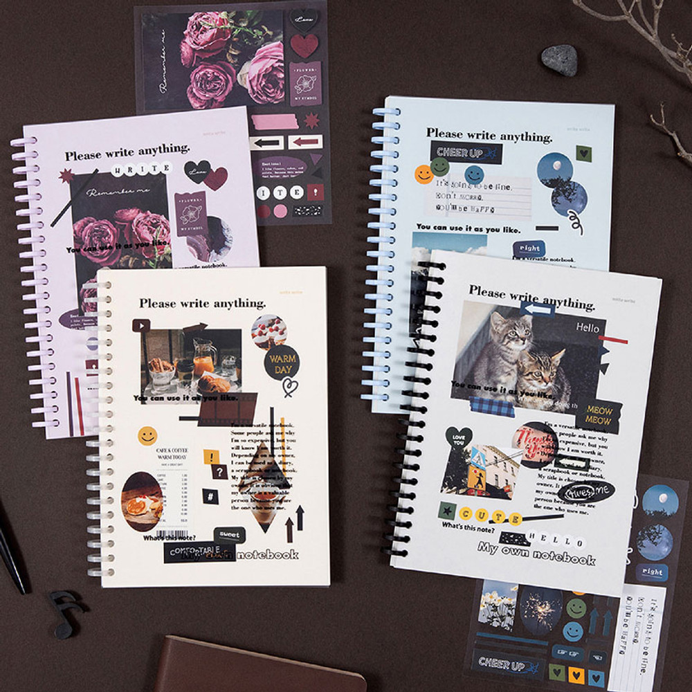 Ardium My own A5 plastic ring lined notebook with a sticker