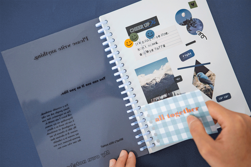 Plastic ring binder - Ardium My own A5 plastic ring lined notebook with a sticker