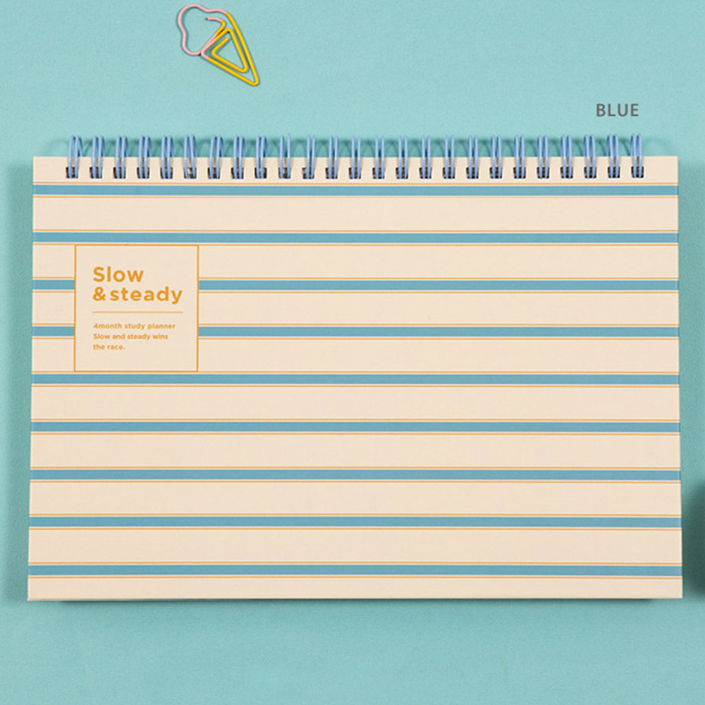 Blue - Ardium Slow and steady 4 months dateless study planner