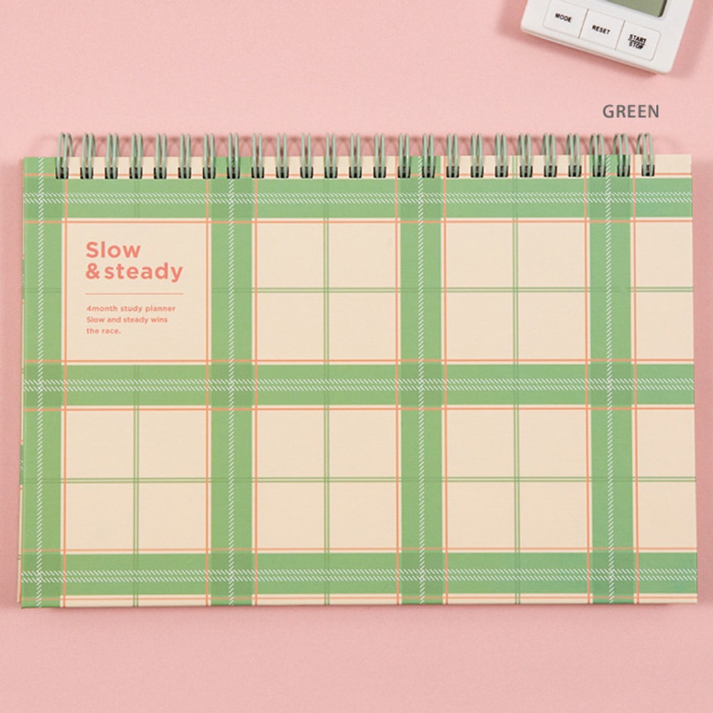 Green - Ardium Slow and steady 4 months dateless study planner