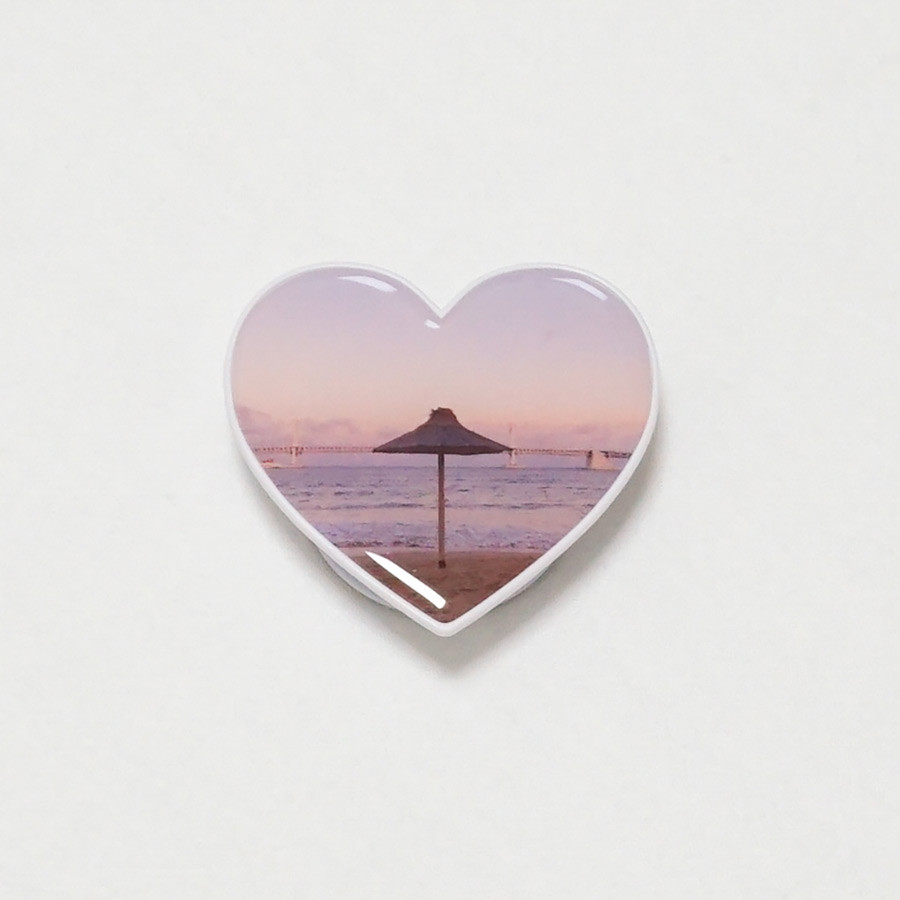 Meri Film Pink heart sunset pop up phone grip holder