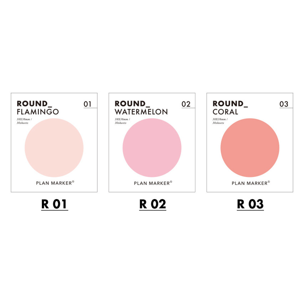 Color - PAPERIAN Round large planner bookmark sticky notepad