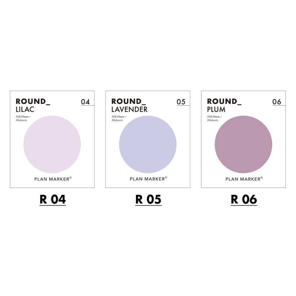 Color - PAPERIAN Round large planner bookmark sticky notepad