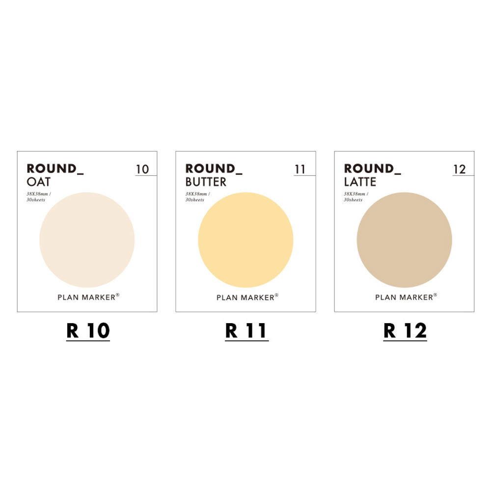 Color - PAPERIAN Round large planner bookmark sticky notepad