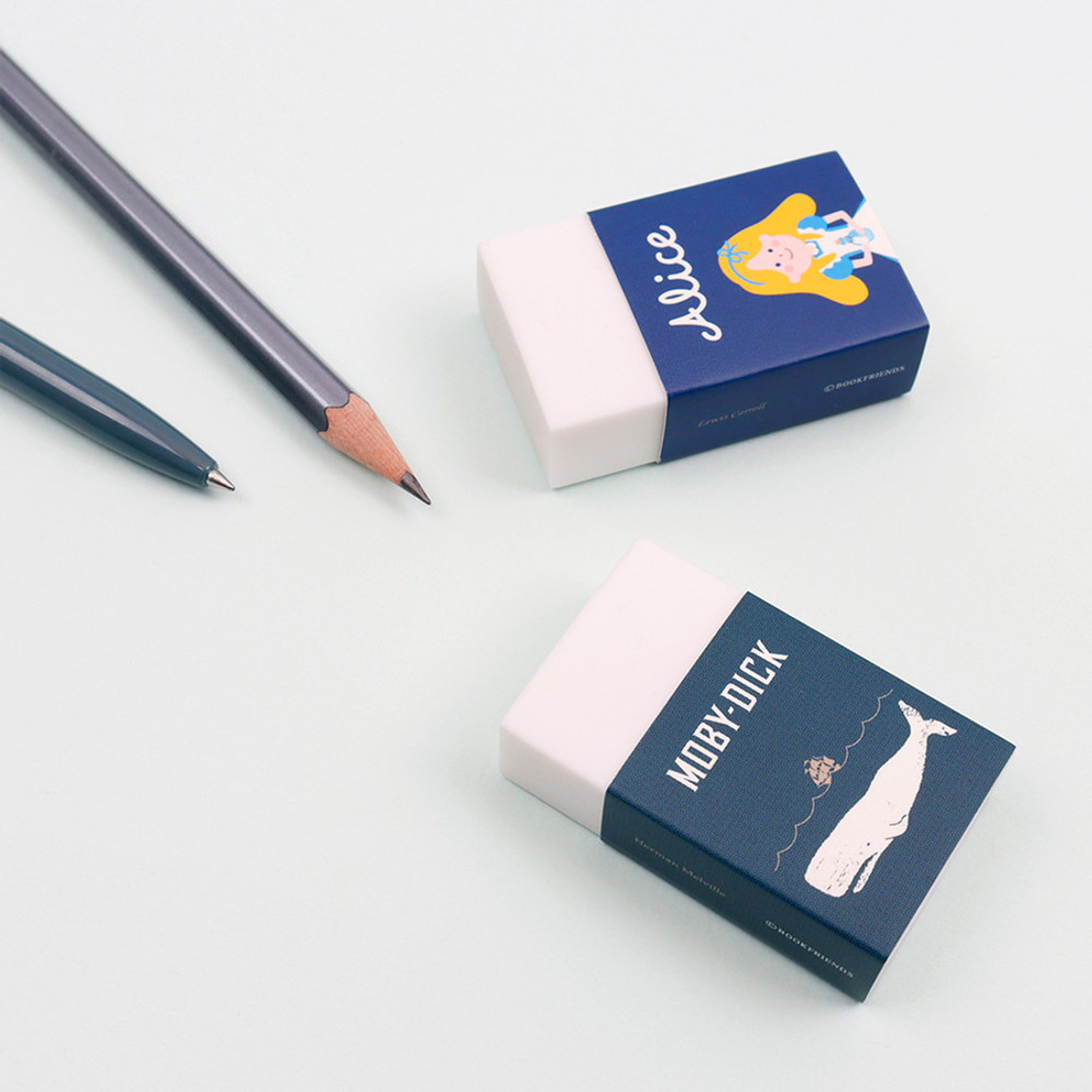 Bookfriends Korean literature white pencil eraser