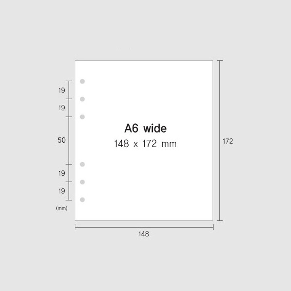 Jam Studio Budget planner wide A6 6 ring paper refill set