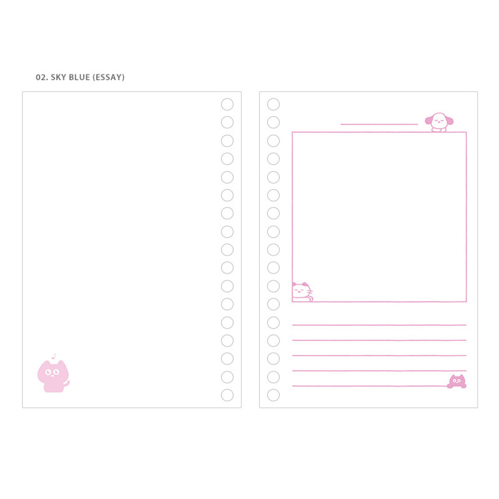 02 Sky Blue (essay) - ICONIC Doremi A6 size spiral bound notebook