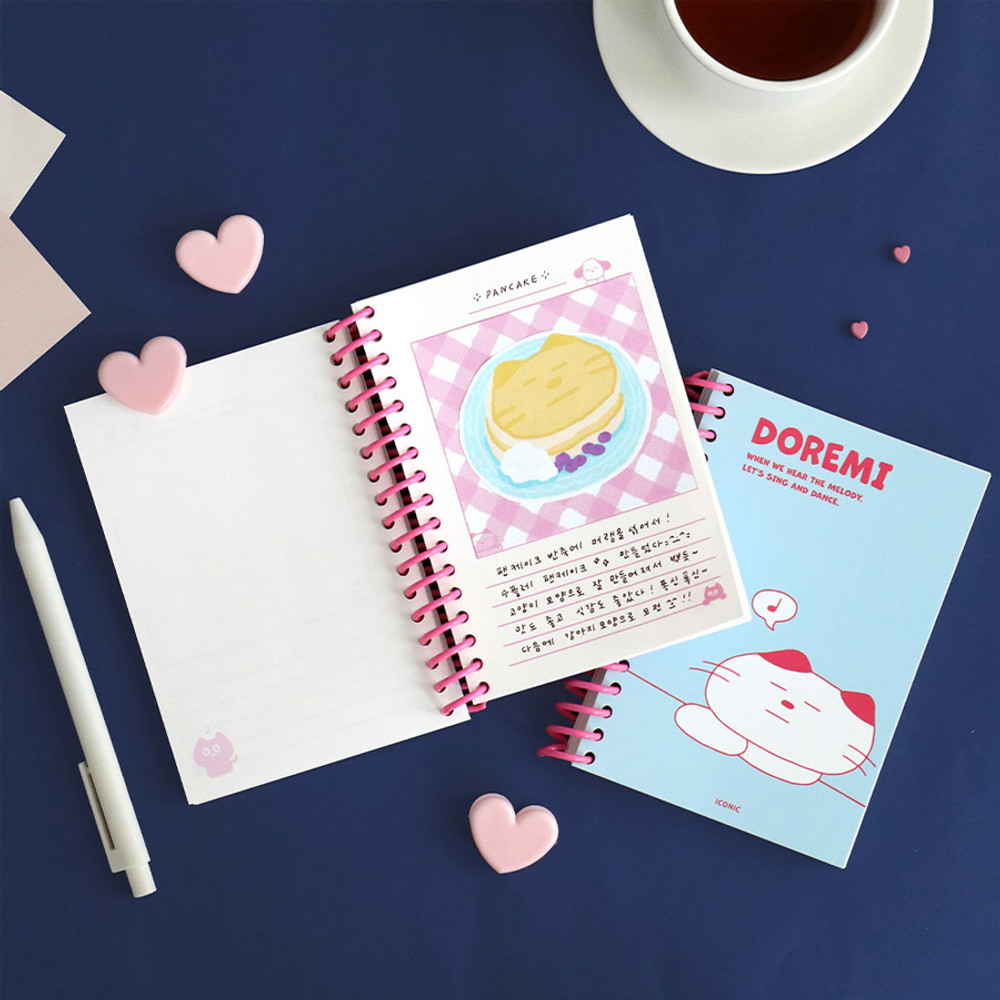 02 Sky Blue (essay) - ICONIC Doremi A6 size spiral bound notebook