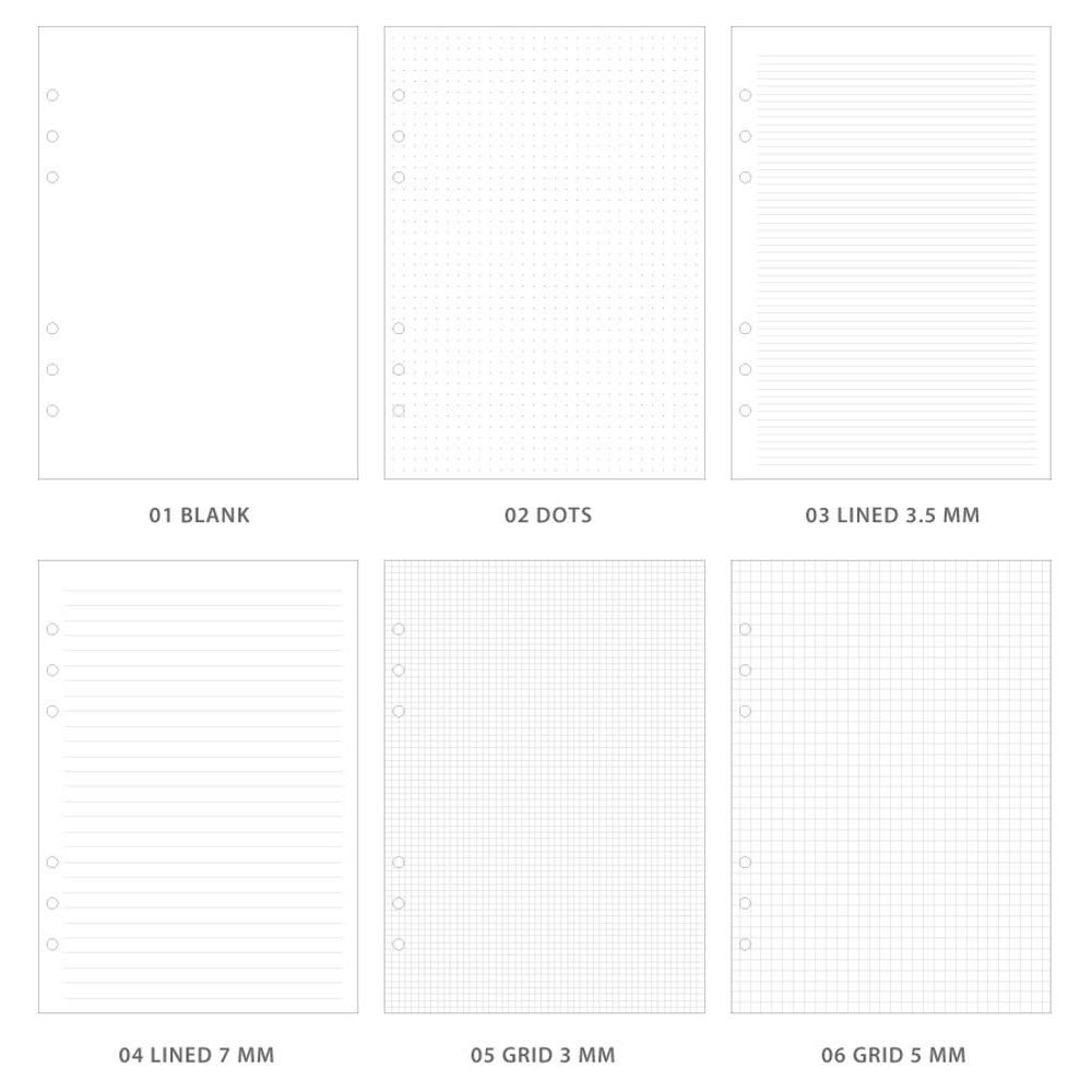 Printed 6 Ring Planner Binder Undated Vertical Week on 2 Pages 