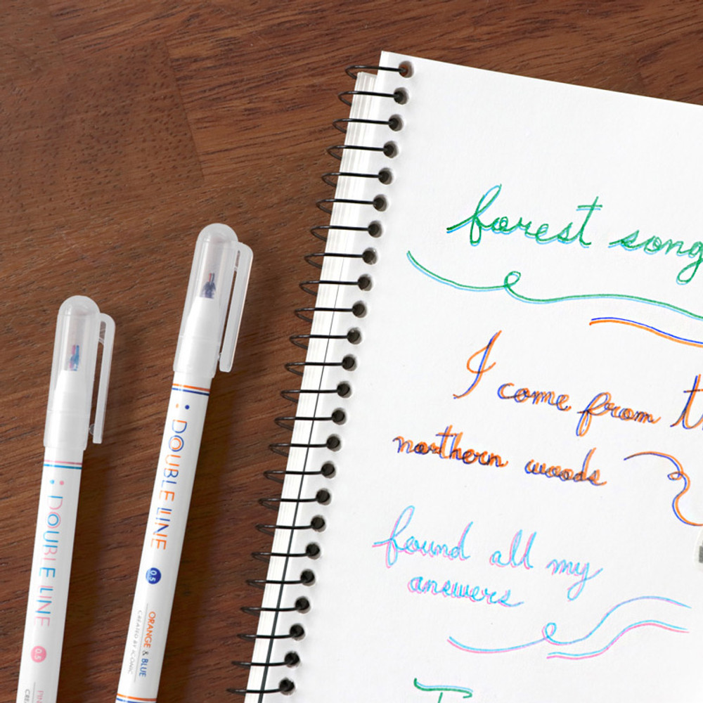 Usage example - ICONIC Double color line in one pen set of 3