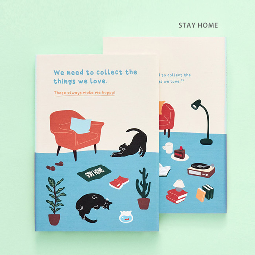 Stay home - Ardium Soft plus large lined notebook