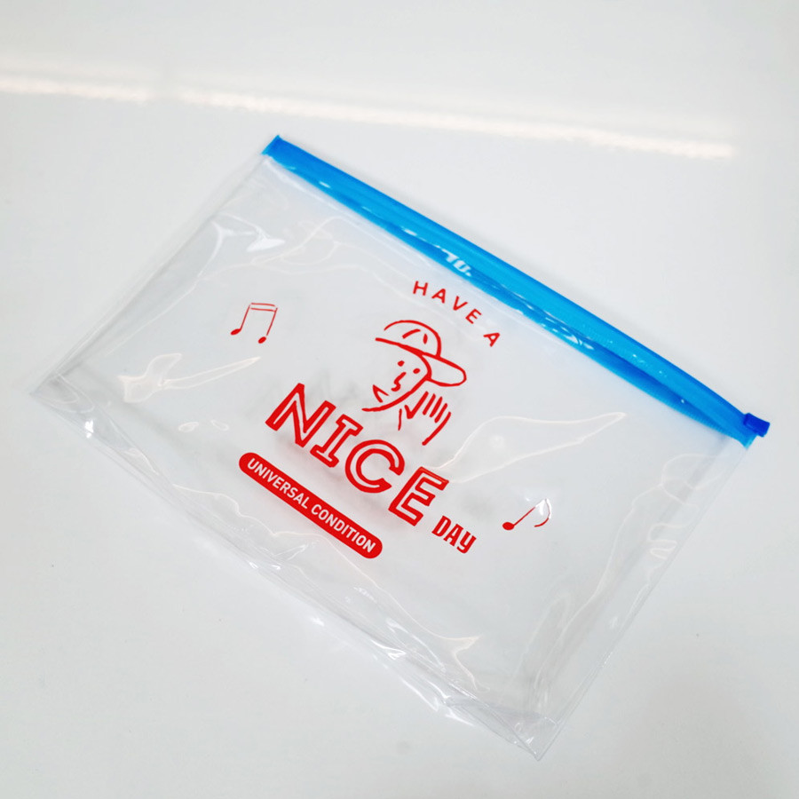 Universal Condition Have a Nice day clear zip lock pouch