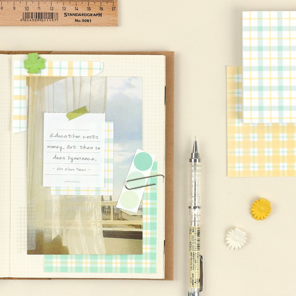 Mango - Wanna This Stitch check 4 designs memo notepad