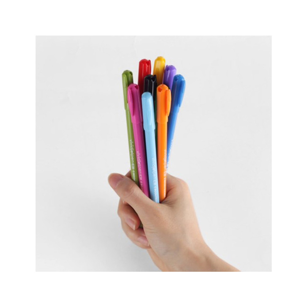 Bookfriends Rainbow Vivid 0.38mm Color Gel Pen Set 10 Colors
