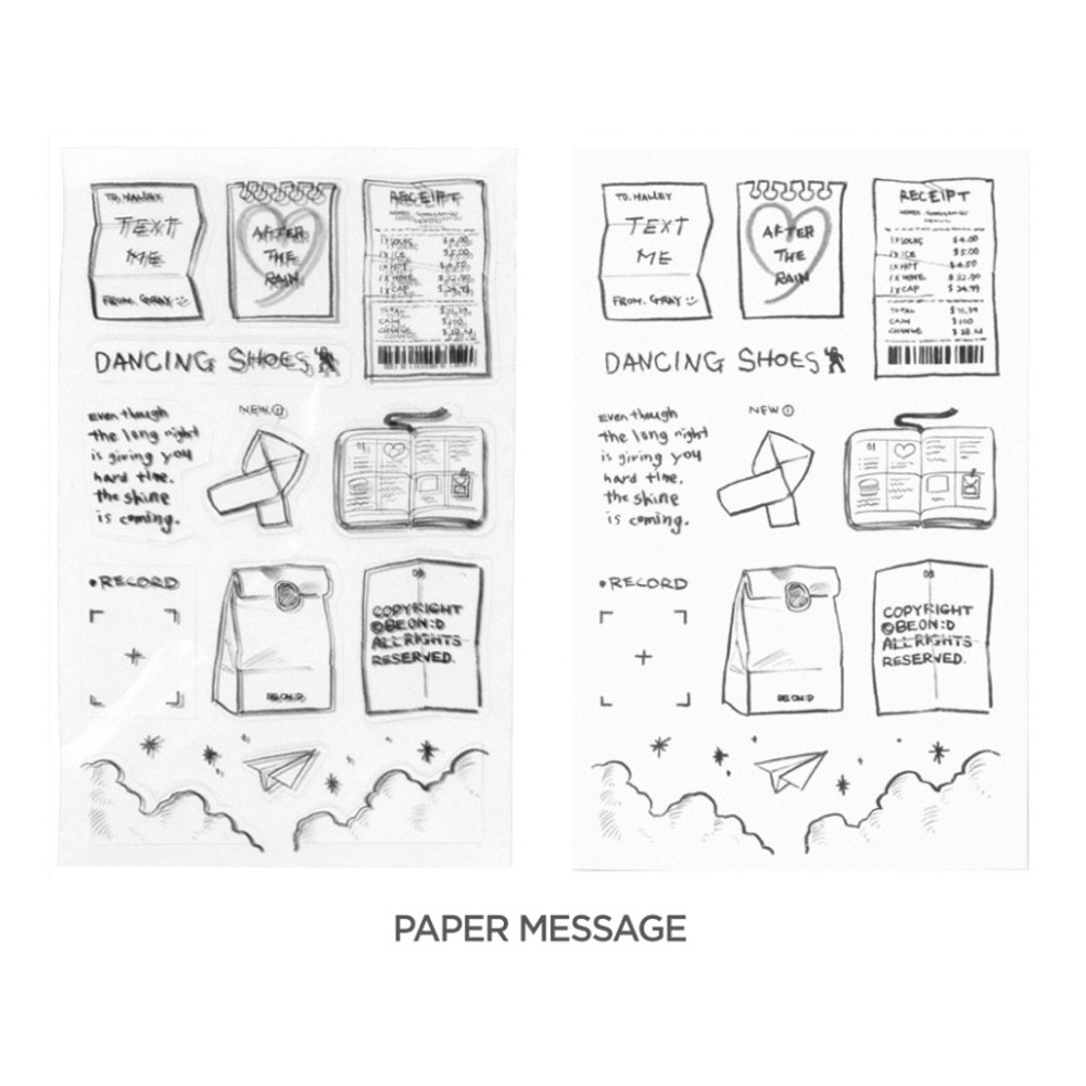 Paper Message - After The Rain Object Drawing Sticker Set
