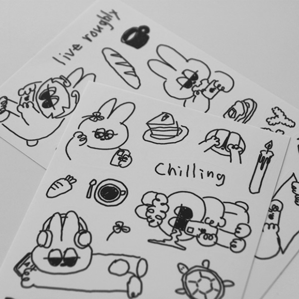 Aesthetic sticker pack template  Sticker tasarımı, Doodle'lar