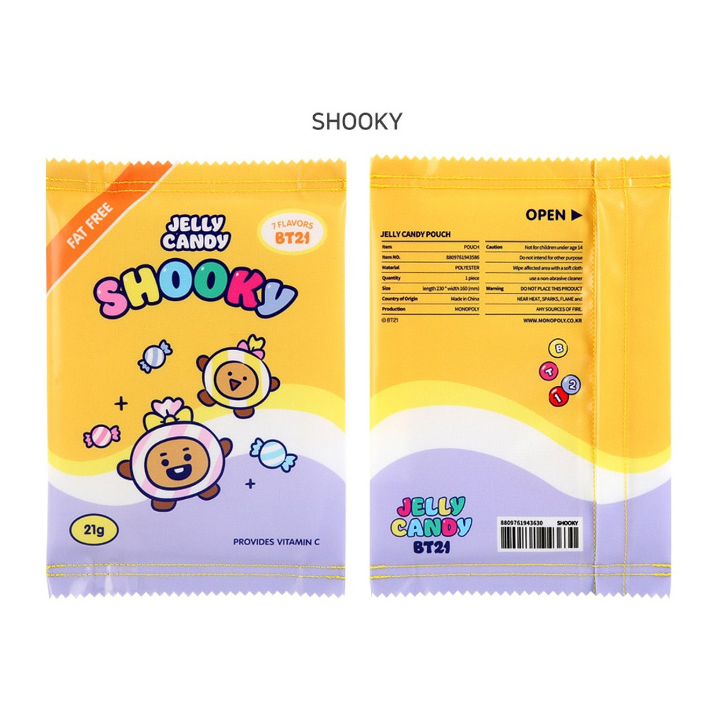 SHOOKY - BT21 Jelly Candy Baby Snack Package Large Zipper Pouch
