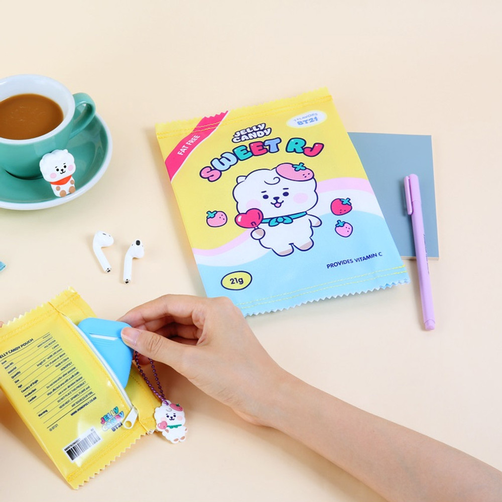 Usage example - BT21 Jelly Candy Baby Snack Package Large Zipper Pouch