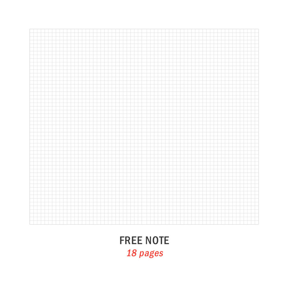 Free note - ICONIC 2022 Simple Small Dated Weekly Diary Planner