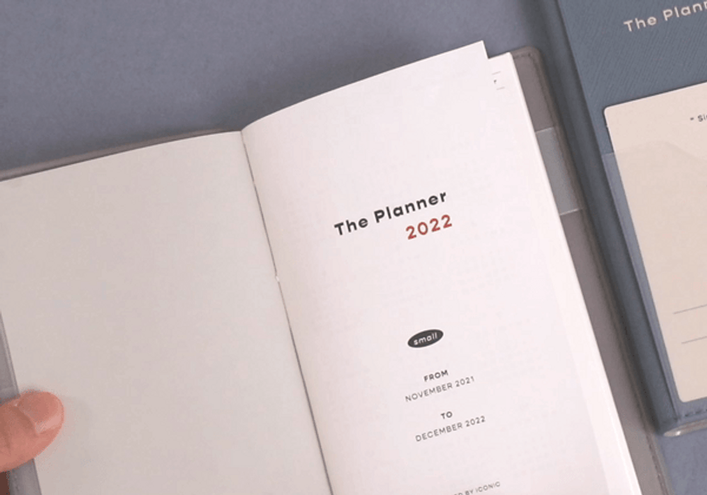 Planner Section - ICONIC 2022 Simple Small Dated Weekly Diary Planner