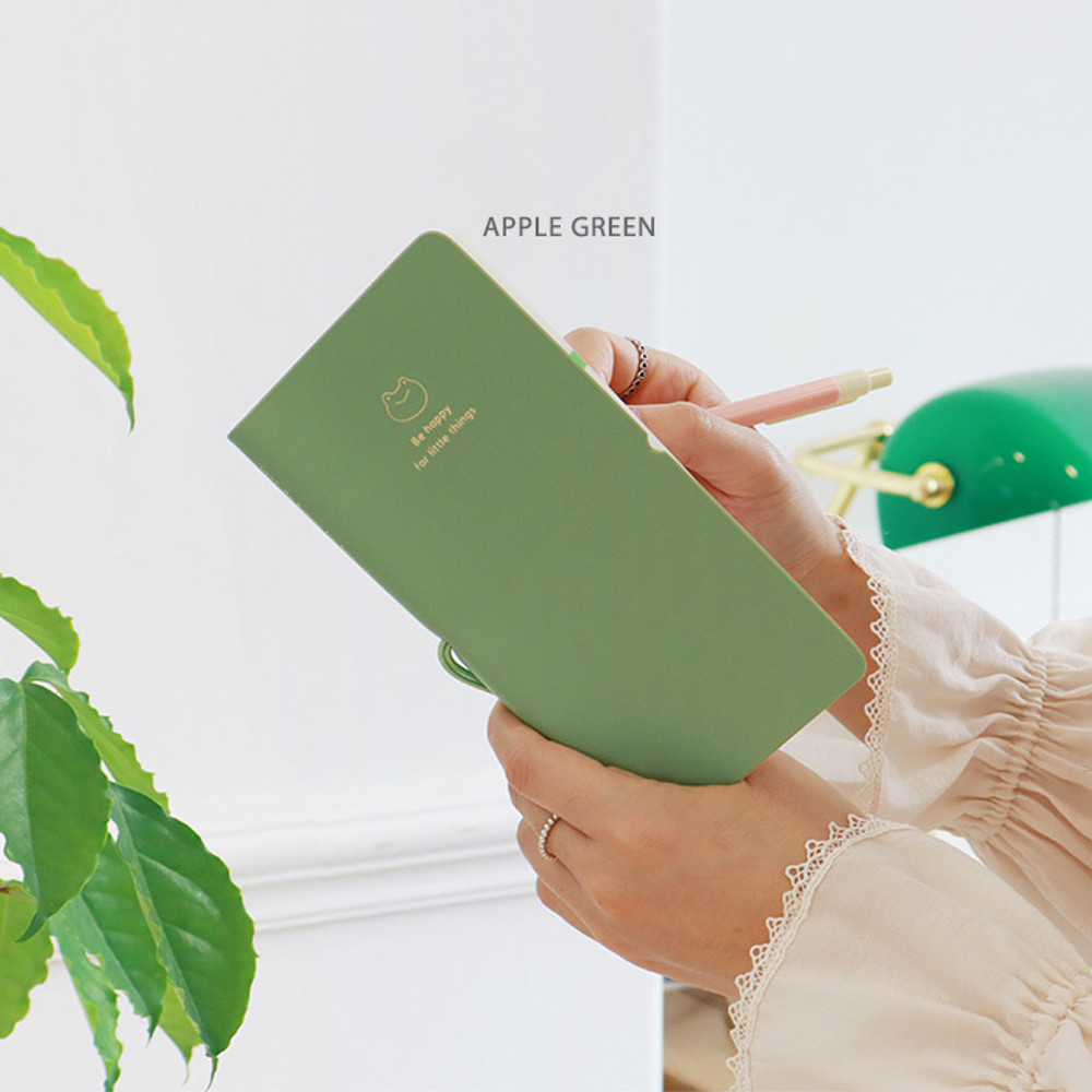Apple green - 2022 Be Happy for Little Things Slim Dated Weekly Diary