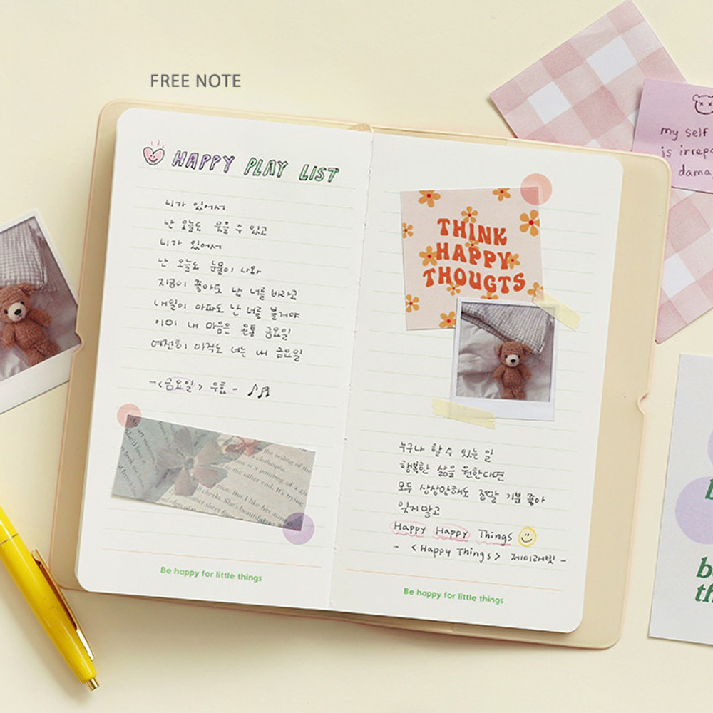 Free note - 2022 Be Happy for Little Things Slim Dated Weekly Diary