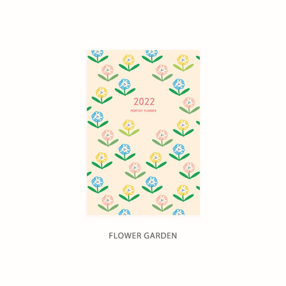 Flower Garden - O-check 2022 Happy Day B6 Dated Monthly Diary Planner