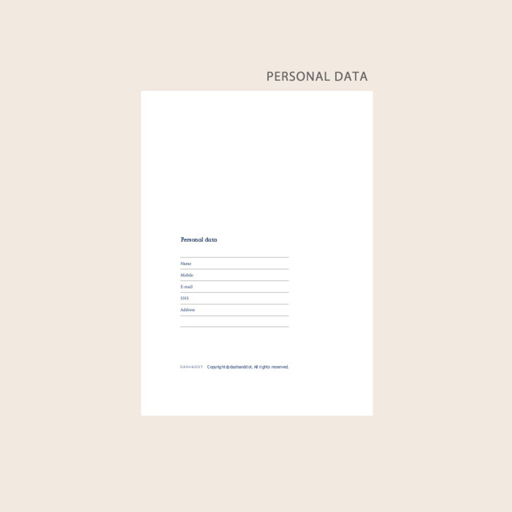 Personal data - Dash And Dot Day Flow Dateless Daily Diary Journal
