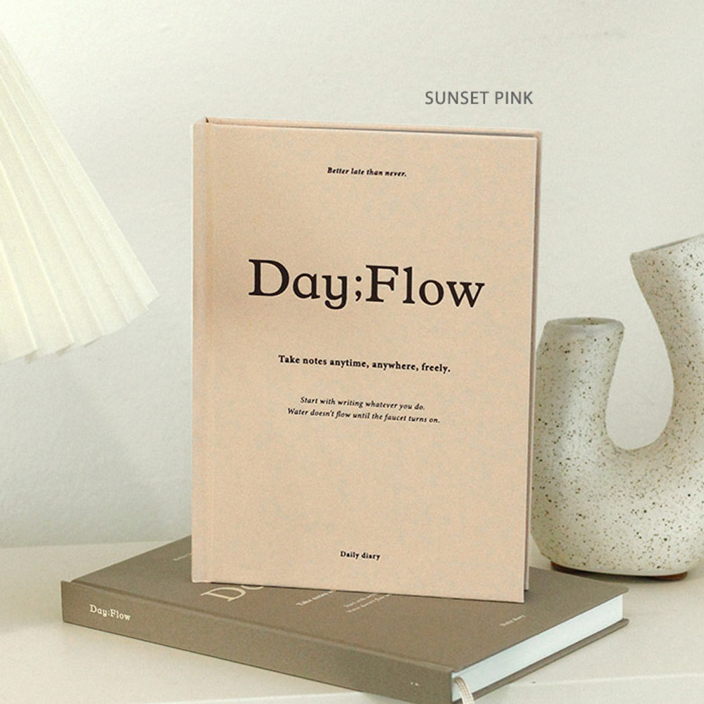 Sunset pink - Dash And Dot Day Flow Dateless Daily Diary Journal
