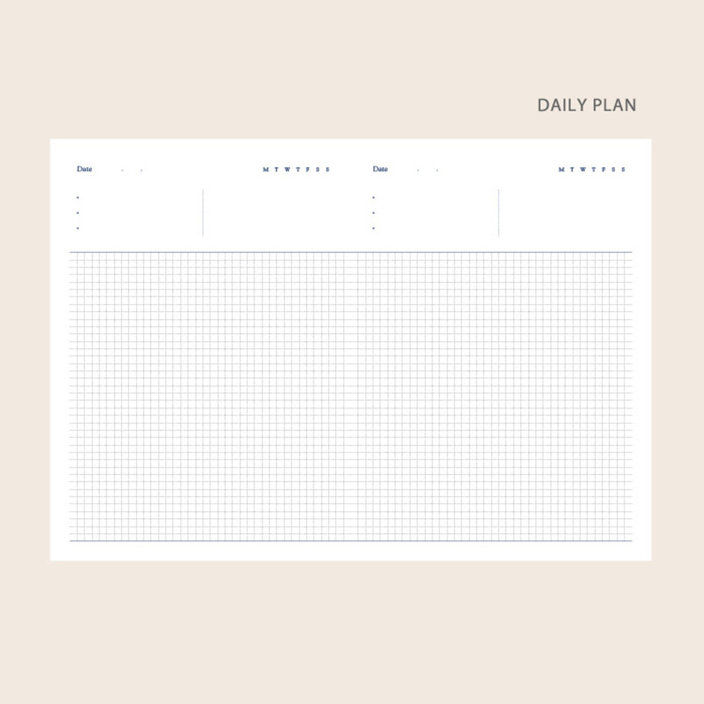 Daily plan - Dash And Dot Day Flow Dateless Daily Diary Journal