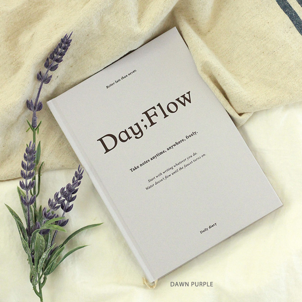 Dawn Purple - Dash And Dot Day Flow Dateless Daily Diary Journal