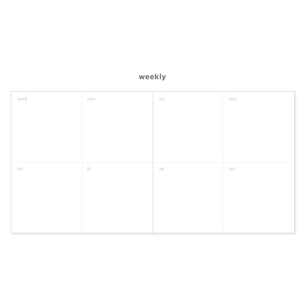 Weekly plan - 2NUL Square Drawing Dateless Weekly Diary Journal Ver2