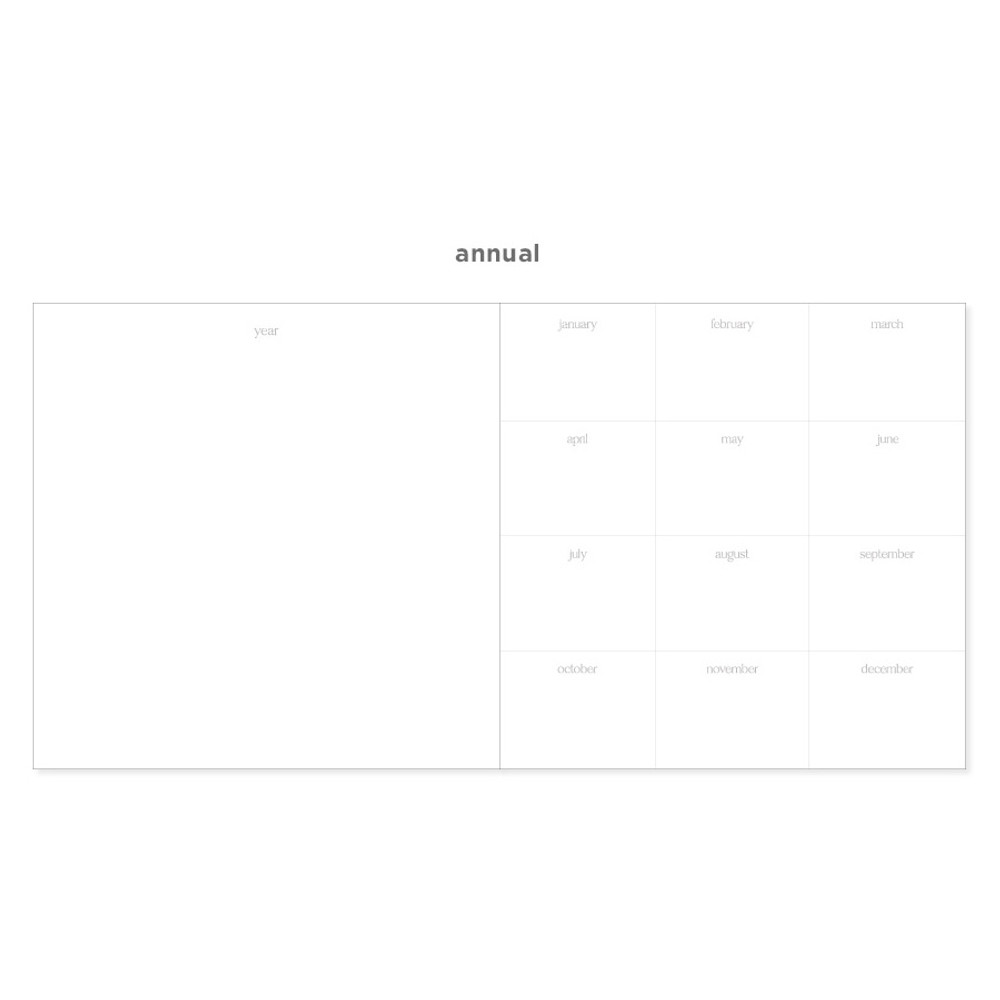 Annual - 2NUL Square Drawing Dateless Weekly Diary Journal Ver2