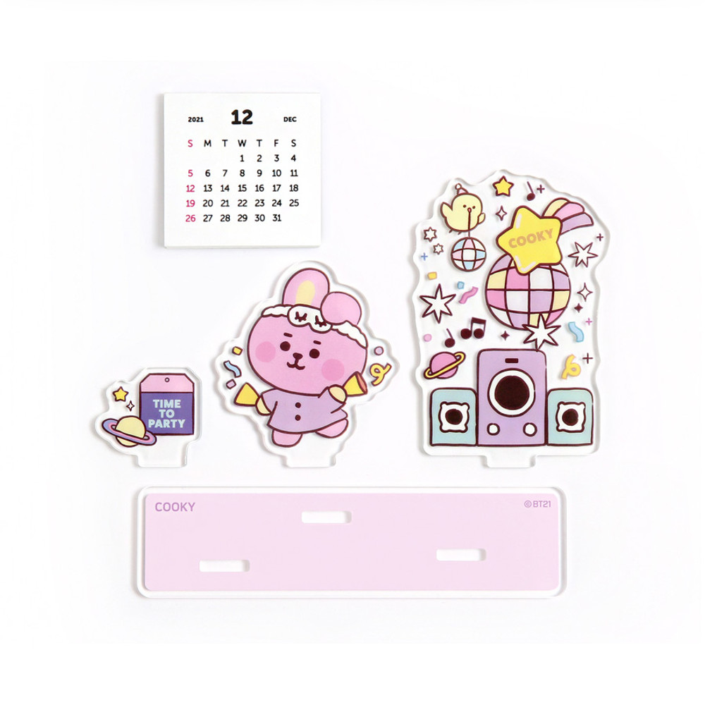 COOKY - BT21 2022 Party Acrylic Standing Monthly Calendar