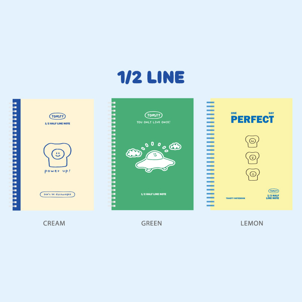 Option - Indigo Toasty Wirebound Half Divided Lined Notebook