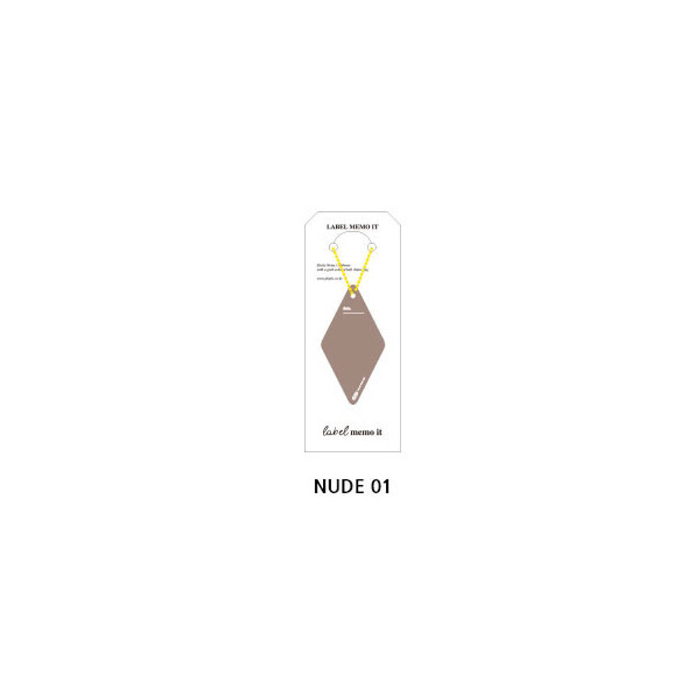 01 - Play Obje Nude Label Sticky Notepad with Ball Chain