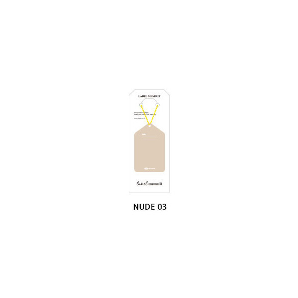 03 - Play Obje Nude Label Sticky Notepad with Ball Chain