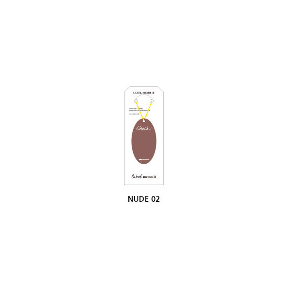 02 - Play Obje Nude Label Sticky Notepad with Ball Chain
