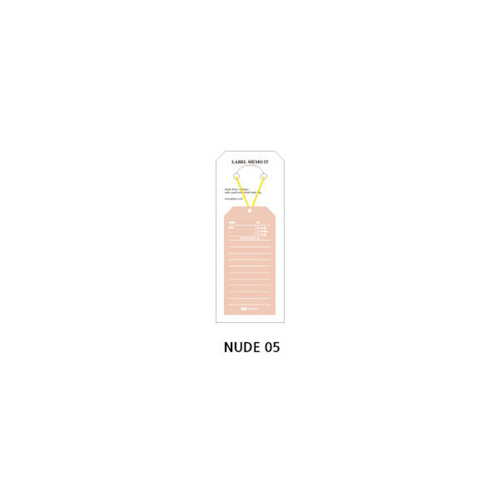 05 - Play Obje Nude Label Sticky Notepad with Ball Chain
