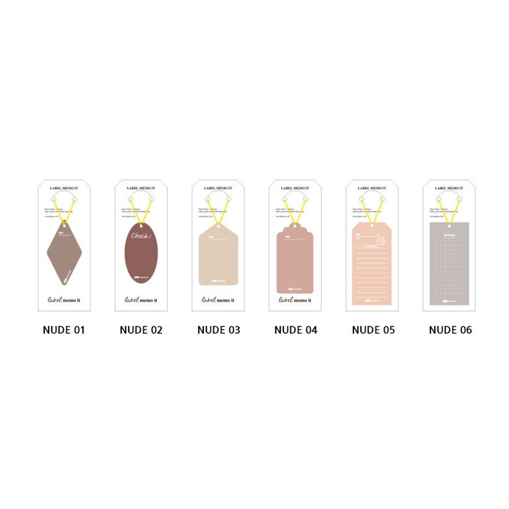 Option - Play Obje Nude Label Sticky Notepad with Ball Chain