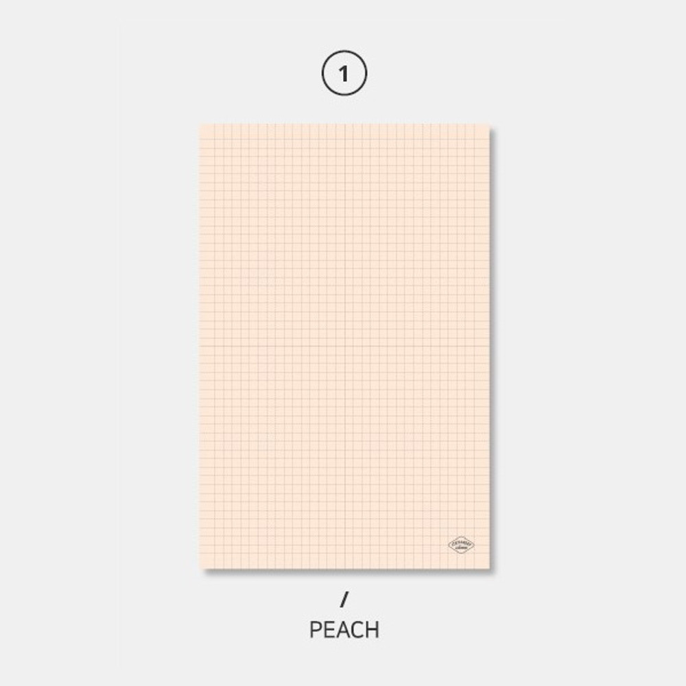 Peach - Second Mansion Basic A5 Grid Memo Writing Notepad