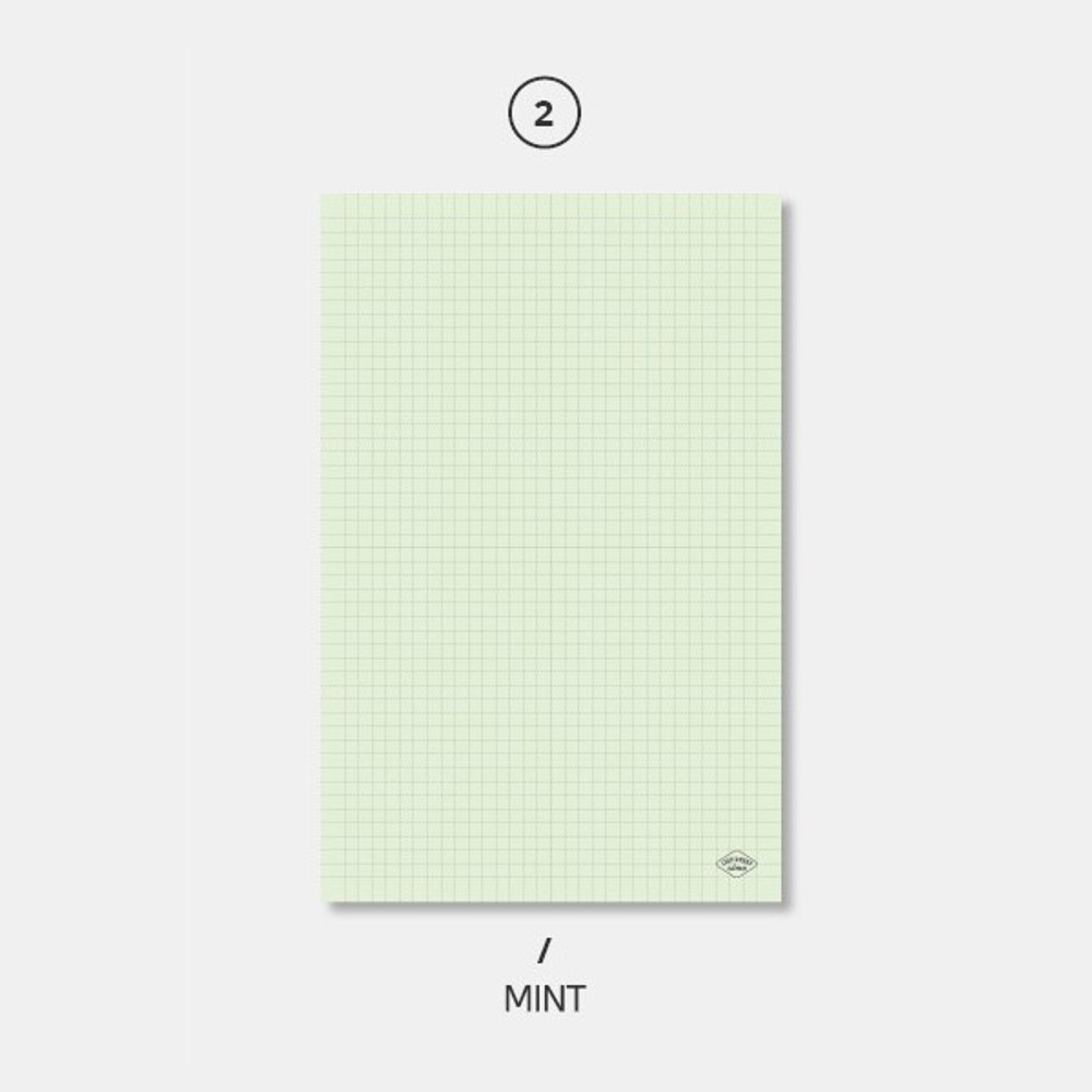 Mint - Second Mansion Basic A5 Grid Memo Writing Notepad