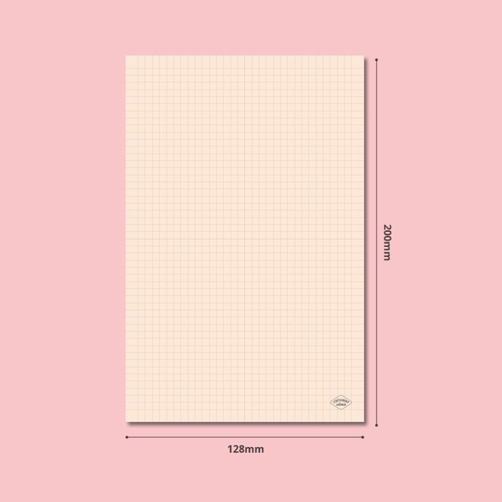 Size - Second Mansion Basic A5 Grid Memo Writing Notepad