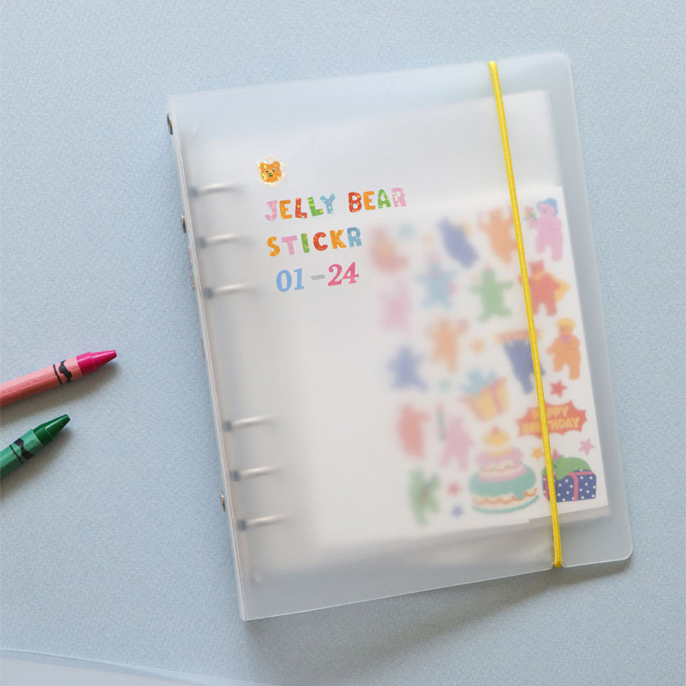 Usage example - Dailylike Jelly Bear Slip In Pocket Sticker Storage Book