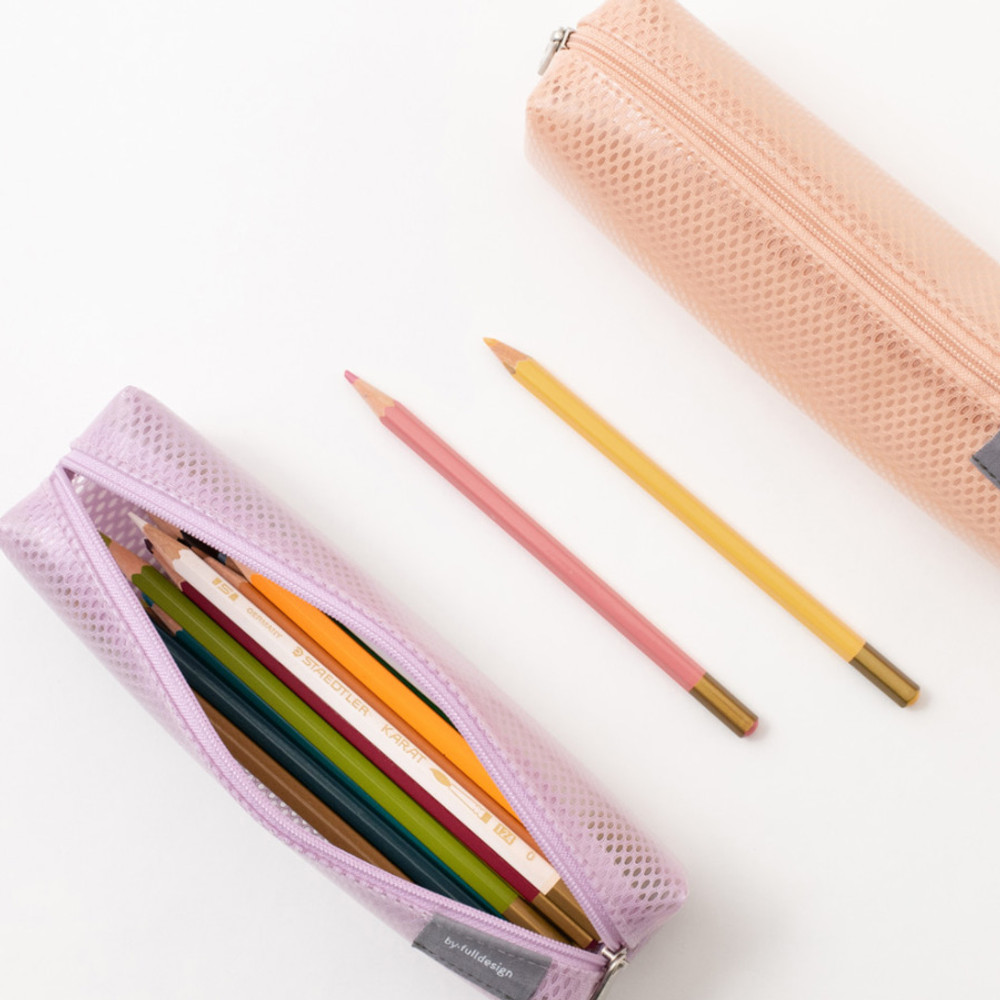 Byfulldesign Eco Friendly Coated Mesh Zipper Pencil Case