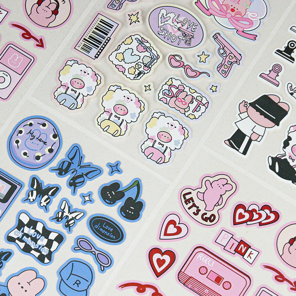 DESIGN GOMGOM Common days self cute sticker sheets set