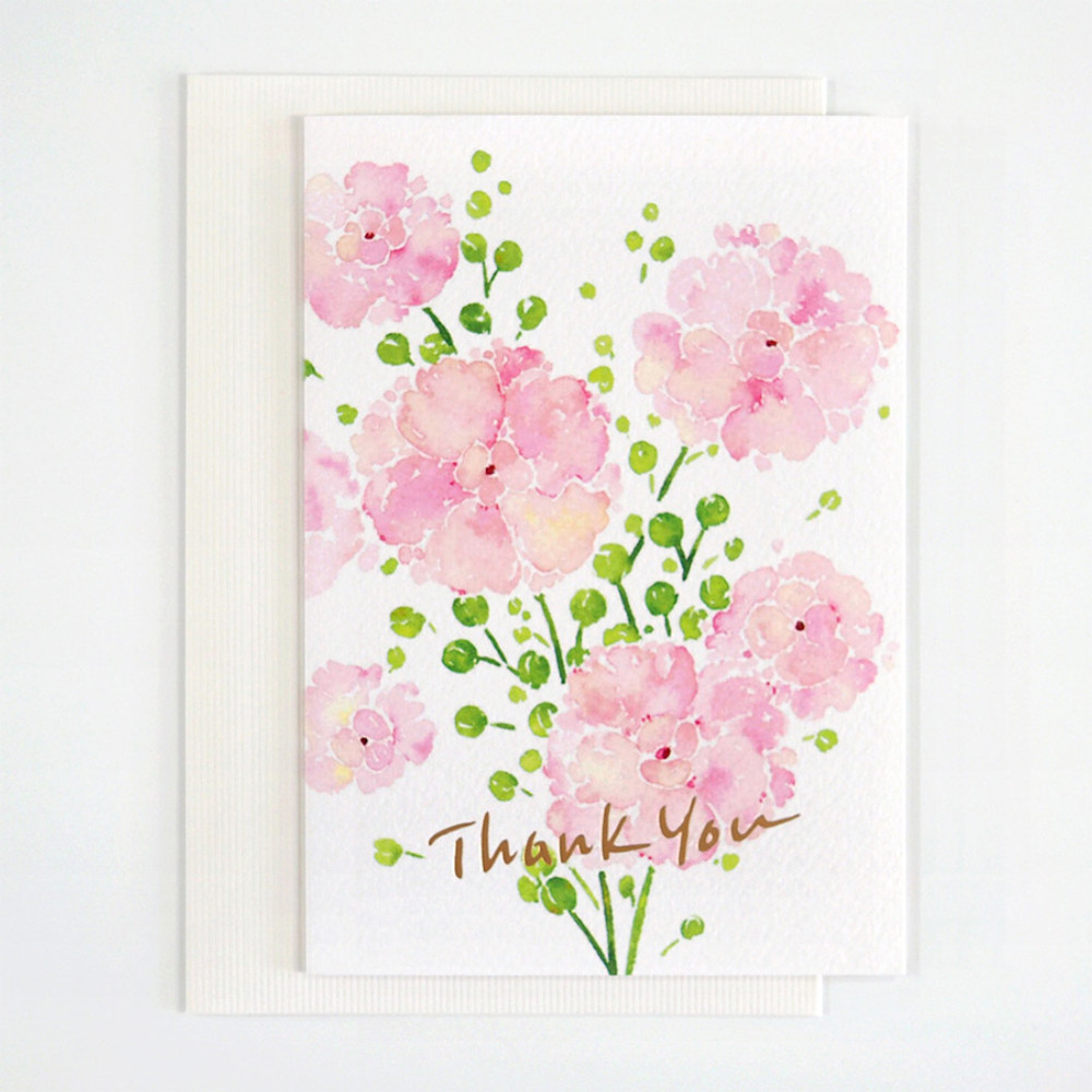 Sosohada Flowers Thank You Card with Envelope
